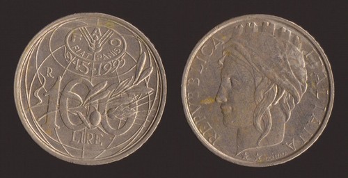 100 lire 1995 fao - 100, f.a.o.