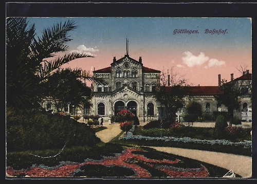 Cartolina göttingen stazione - cartolina, göttingen,