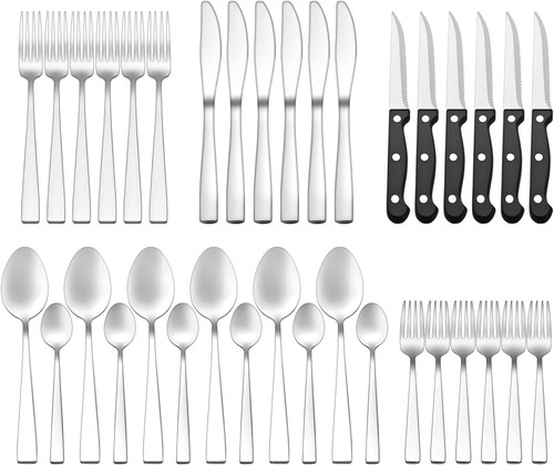 Set posate acciaio inox - acciaio,
