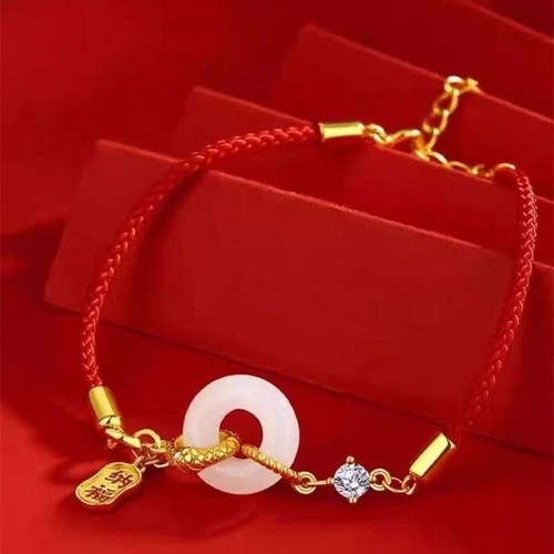 Bracelet serpent cordon rouge