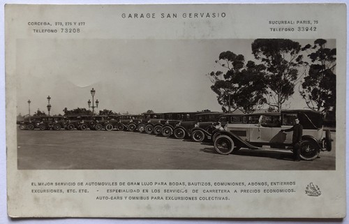 Cartolina pubblicitaria garage - pubblicitaria,
