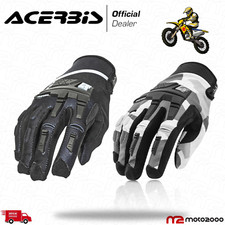 GUANTI MOTO CROSS PROTEZIONE DITA INSERTI NERI GRIGI ACERBIS X-ENDURO OMOLOGATI