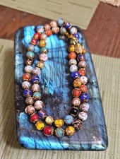 Collana Vintage Cornaro Murano Veneziana Sommerso Oro Arte Vetro Perline