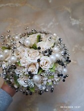 Bellissimo bouquet Gioiello sposa color avorio