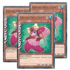 3x AQUAACTRESS GUPPY • (Acquattrice Guppy) • Comune • DLCS EN091 • YUGIOH!
