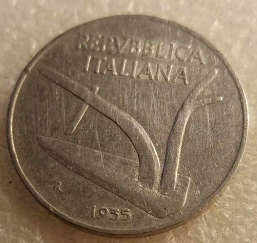 Moneta lire spighe 1955 - lire,