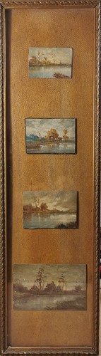 Quattro quadretti dipinti - , ad