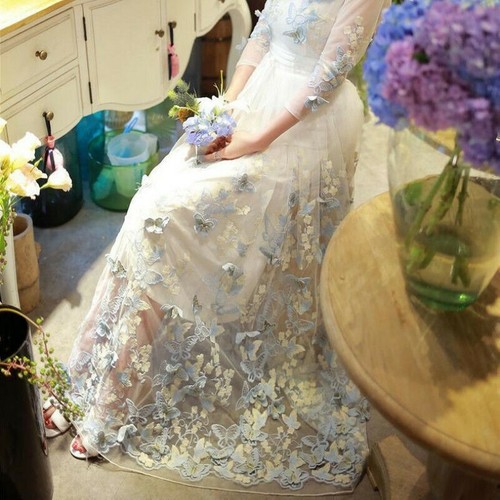 Farfalla ricamo tulle pizzo - farfalla,