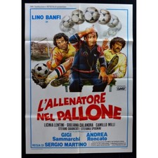 manifesto L'ALLENATORE NEL PALLONE banfi platini pruzzo juventus juve A191
