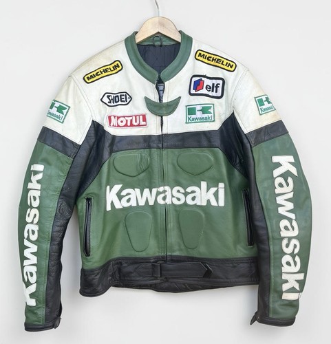 Giacca moto pelle kawasaki - pelle,