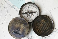 BUSSOLA OTTONE ANTICATO con