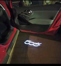 2 PROIETTORI LOGO FIAT LUCI CORTESIA LED SOTTO PORTE SOTTOPORTA 500X  