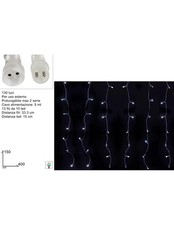 Tenda 130 Led con Flash Bianco Freddo 4x1,5 mt Prolungabile DUE ESSE CHRISTMAS