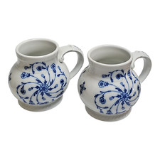 Coppia Brocche Tazze ROYAL TETTAU Bavaria Germany Porcellana Blu Bianco Floreale
