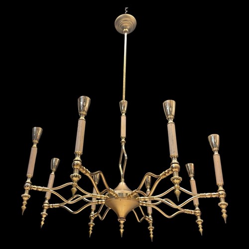 Lampadario ottone luci - lampadario, 8