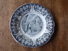 ASSIETTE PARLANTE CREIL ET MONTEREAU LEBEUF ET MILLET N°1 l'annonciation