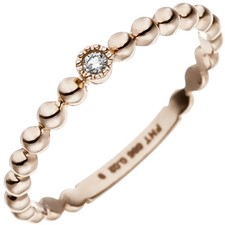 Anello Oro Rosa Solitario Con