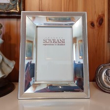 SOVRANI Cornice Portafoto in Argento 925 x foto 10x15 Moderna Nuova con scatola