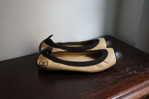 Chanel ballerine cuir - chanel,