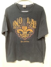 T-shirt New Orleans, LA Rocks (chitarra) cotone nero XL T9