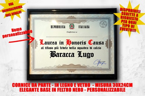 Laurea quadro tifoso calcio