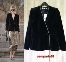 Zara blazer doppiopetto nero - zara,
