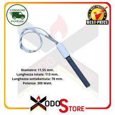 Candeletta Resistenza in ceramica, Ø 11,55 mm, 300W, 113 MM, RIF. 1070