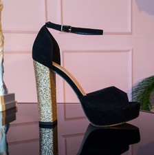 Tacchi plateau donna nero