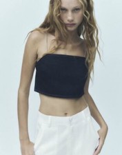 Fascia bralet Zara Denim nuova