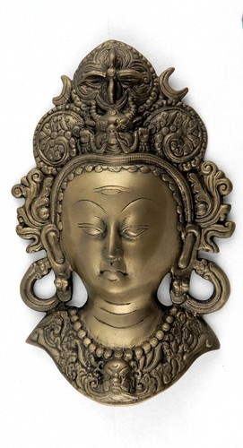 Maschera ottone nepal - ottone, nepal/tibet