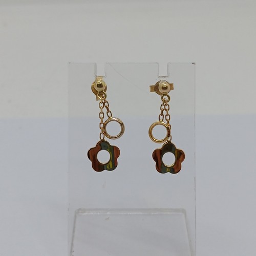 Orecchini pendenti con fiore - orecchini,