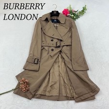 BURBERRY LONDON cappotto trench lungo marrone Nova Check donna taglia 38 MADE IN JAPAN