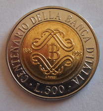 Moneta 500 lire centenario - 500,