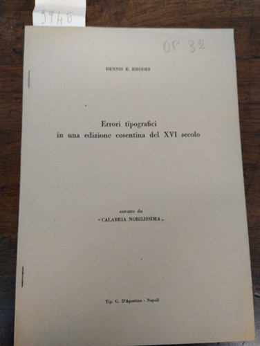 Errori tipografici in una - ,