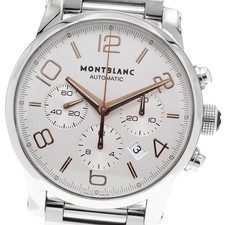 Orologio Uomo Automatico MONTBLANC Time Walker 7141 Cronografo Data Quadrante Argento_914305