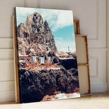 Quadro di Capri Faraglioni - Stampa Elegante su Tela  - Quadri Paesaggi Estivi