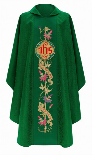 Casula gotica verde - con, stola
