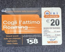 ⭐️Carta Telefonica Wind - Mini ricarica 20€ - Cogli l'attimo Roaming 2005-2006⭐️