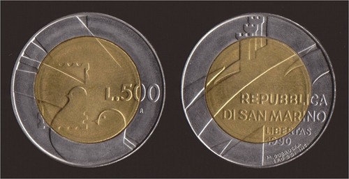 San marino 500 lire 1990 - 500,