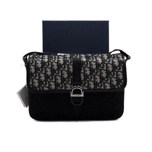 Dior oblique flap zip strap - zip,