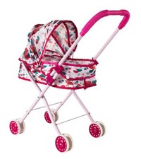 Carrozzina per bambole giocattolo con ruote richiudibile Passeggino cappottina