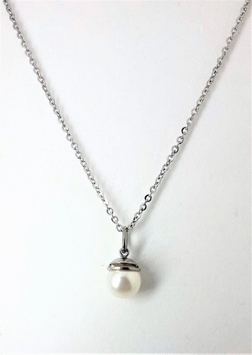 Collana donna acciaio con - collana,
