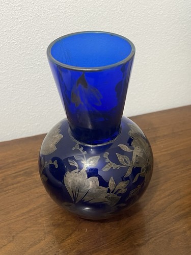 Vaso vetro blu e - in,
