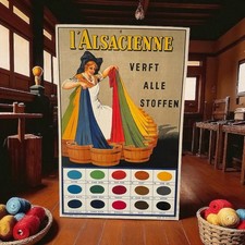 Cartonato pubblicitario anni ‘50 L’Alsacienne insegna tabella antica vintage