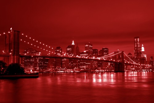 Quadro tela red new york - red,