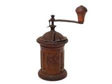 ANTICO CUCINA RARO MACINA CAFFE' LEGNO MARCA TRE SPADE PRIMA META' 900 ITALY