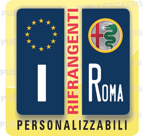 Adesivi rifrangenti per targa - per,