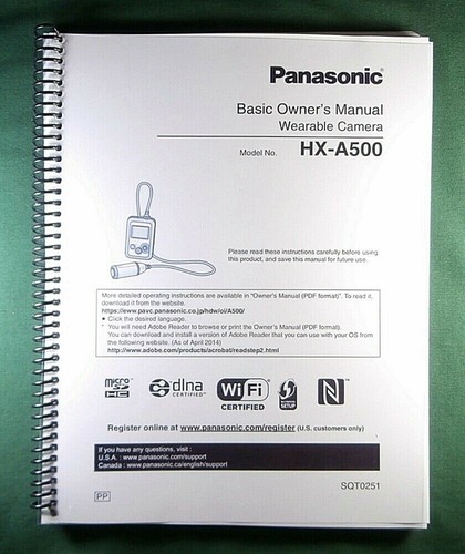 Panasonic a500 manuale - panasonic,
