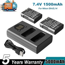 2x EN-EL14A EN-EL14 batteria +