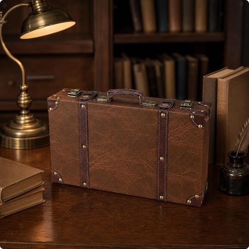 Valigia pelle stile vintage - valigia,